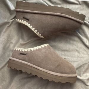 BearPaw Platform Crochet Slippers Sz 7